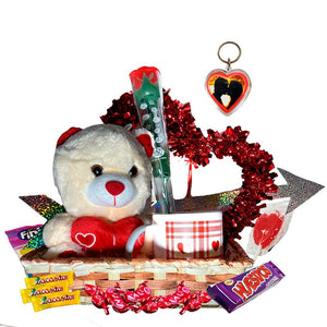 Caja de regalos personalizados para San Valentín con llavero personalizado