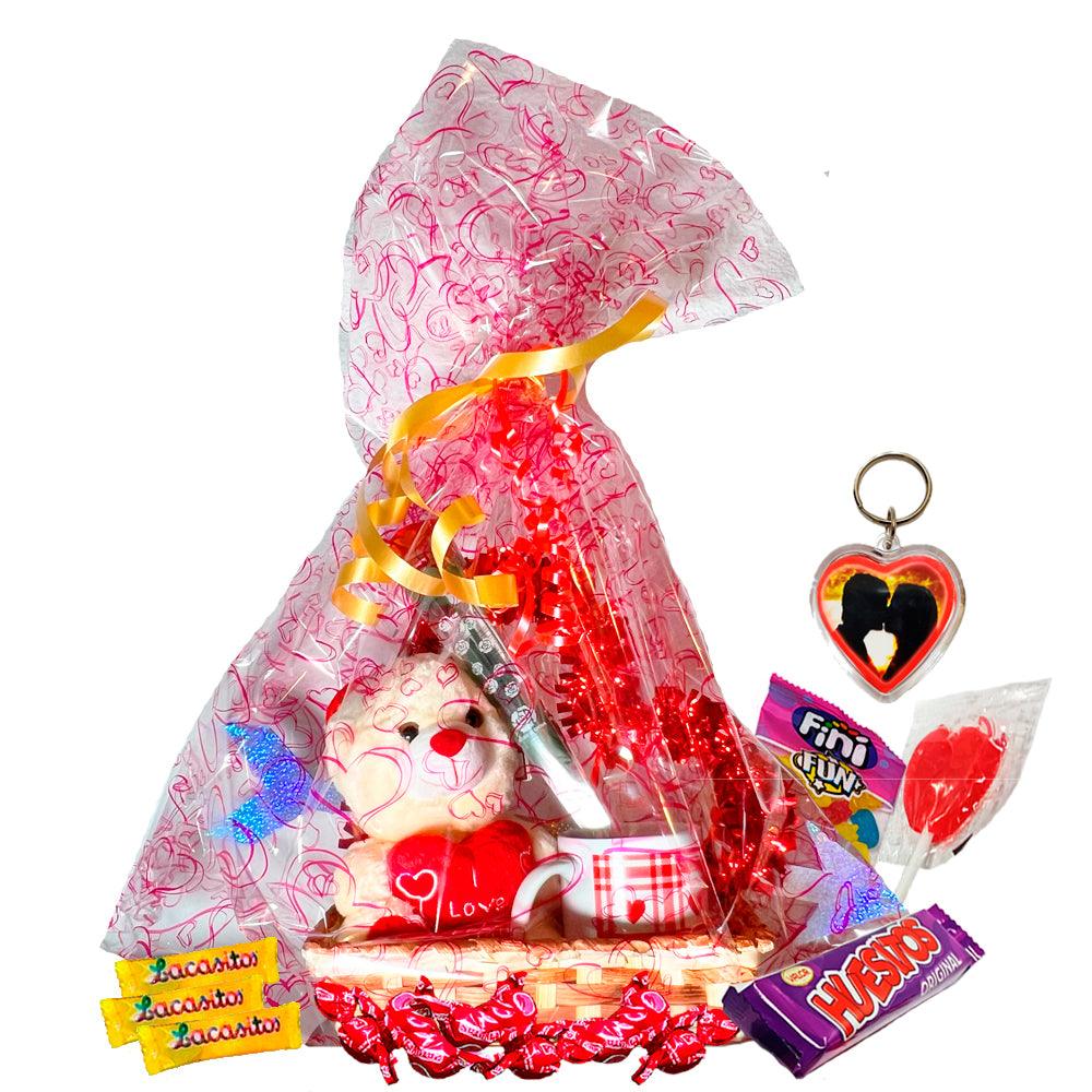 Caja de regalos personalizados para San Valentín con llavero personalizado