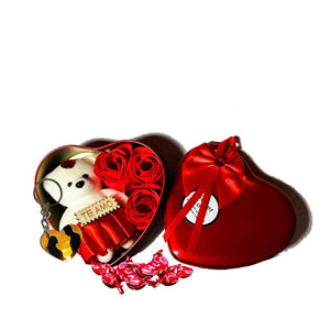 Caja corazón para San Valentín con llavero personalizado