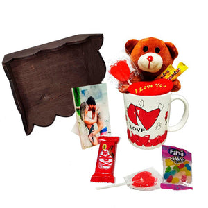 Pack regalo San Valentín con osito, taza y foto personalizada