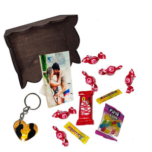 Caja de regalos personalizados 13 - Mini detallesPack regalo personalizado con foto personalizada en foam y llavero