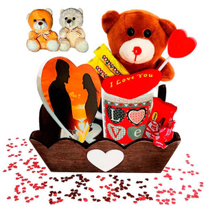 Pack regalo para San Valentin osito, taza y foto personalizada